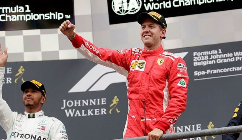 Belçika'da zafer Ferrari pilotu Vettel'in