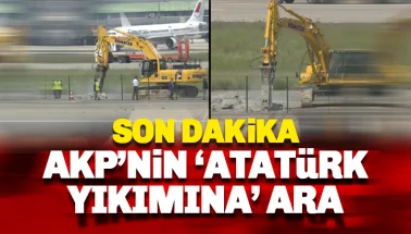 Atatürk Havalimanı'ndaki 'korsan, kaçak' yıkıma ara verildi.