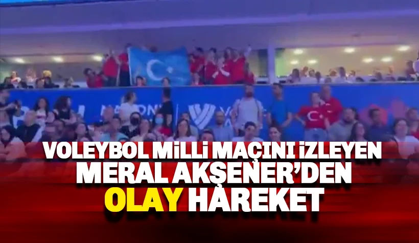 İYİ Parti Lideri Akşener voleybol maçına damga vurdu