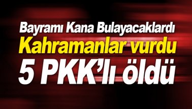 Hainler bayramı kana bulayacaktı: 5 PKK'lı terörist öldürüldü