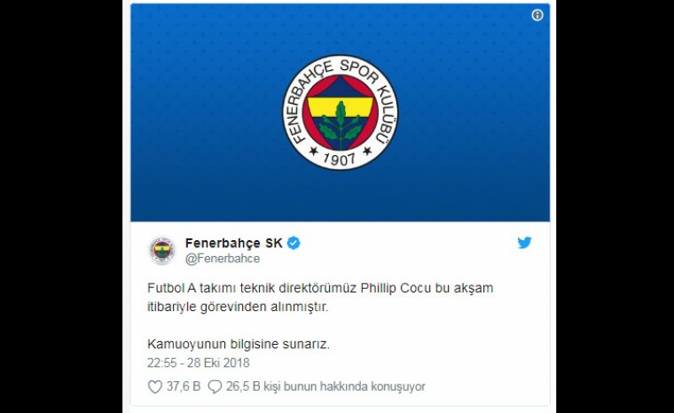 Fenerbahçe'de Philip Cocu kovuldu