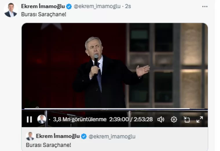 İmamoğlu'nun canlı yayını 3 milyon anlık izleyiciyi aştı