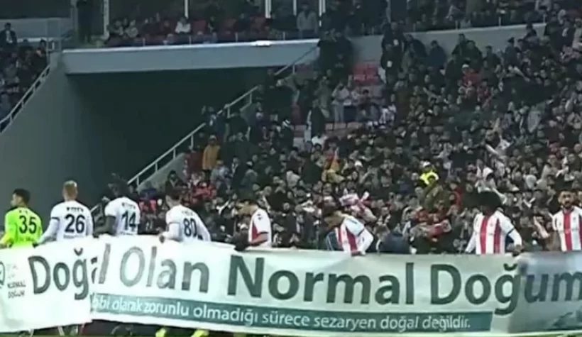 Normal doğum pankartının ardından yasak getirildi!