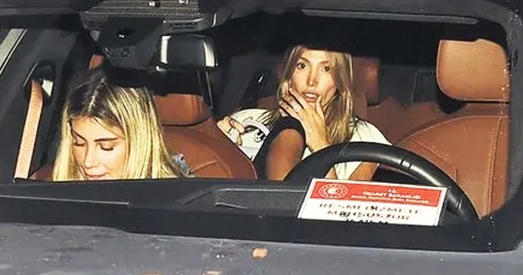 Şevval Şahin resmi hizmete mahsus araçla gecelerde