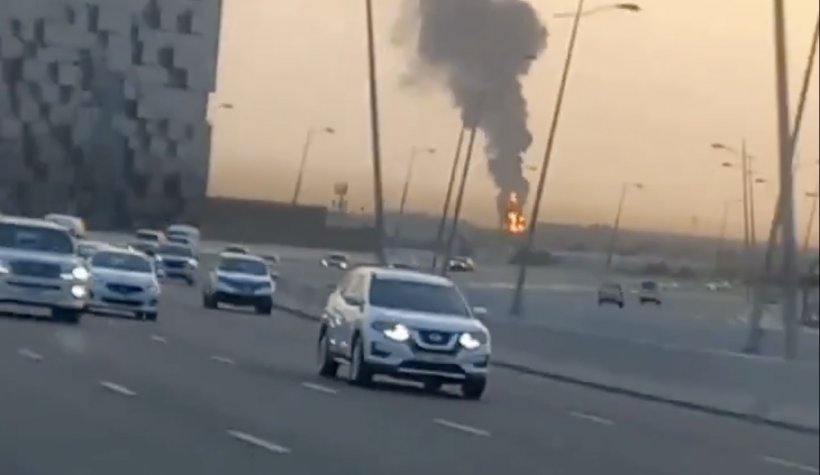 Dubai Alev Alev: İHA saldırısı sonrası havalimanı yanmaya başladı