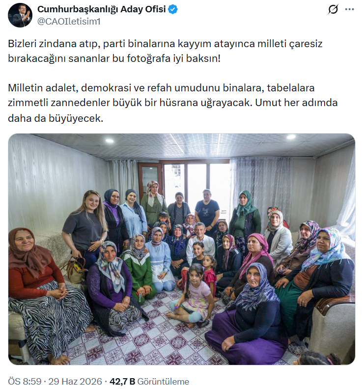 İmamoğlu’ndan Cezaevinden Dikkat Çeken 'Fotoğraflı Mesaj: Bu Fotoğrafa İyi Baksınlar!